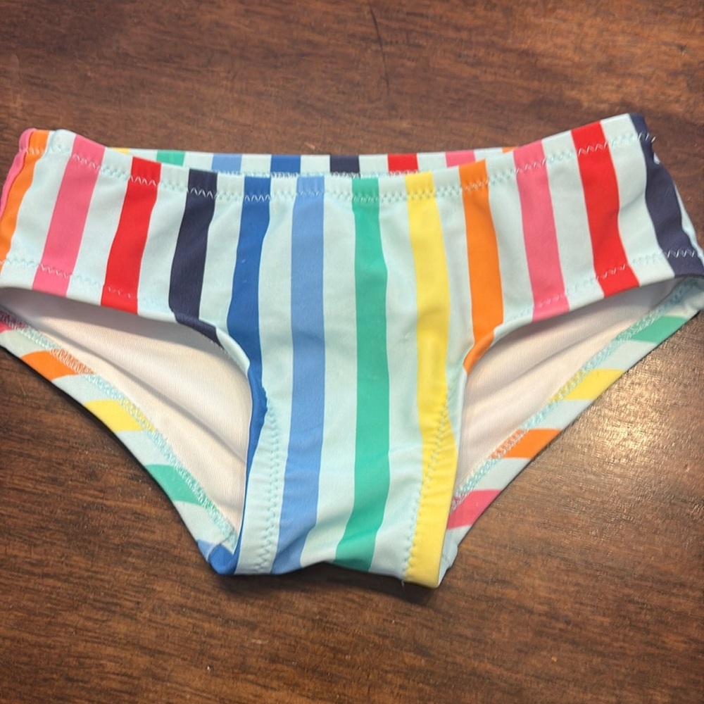 Primary rainbow striped bikini bottoms size 2-3